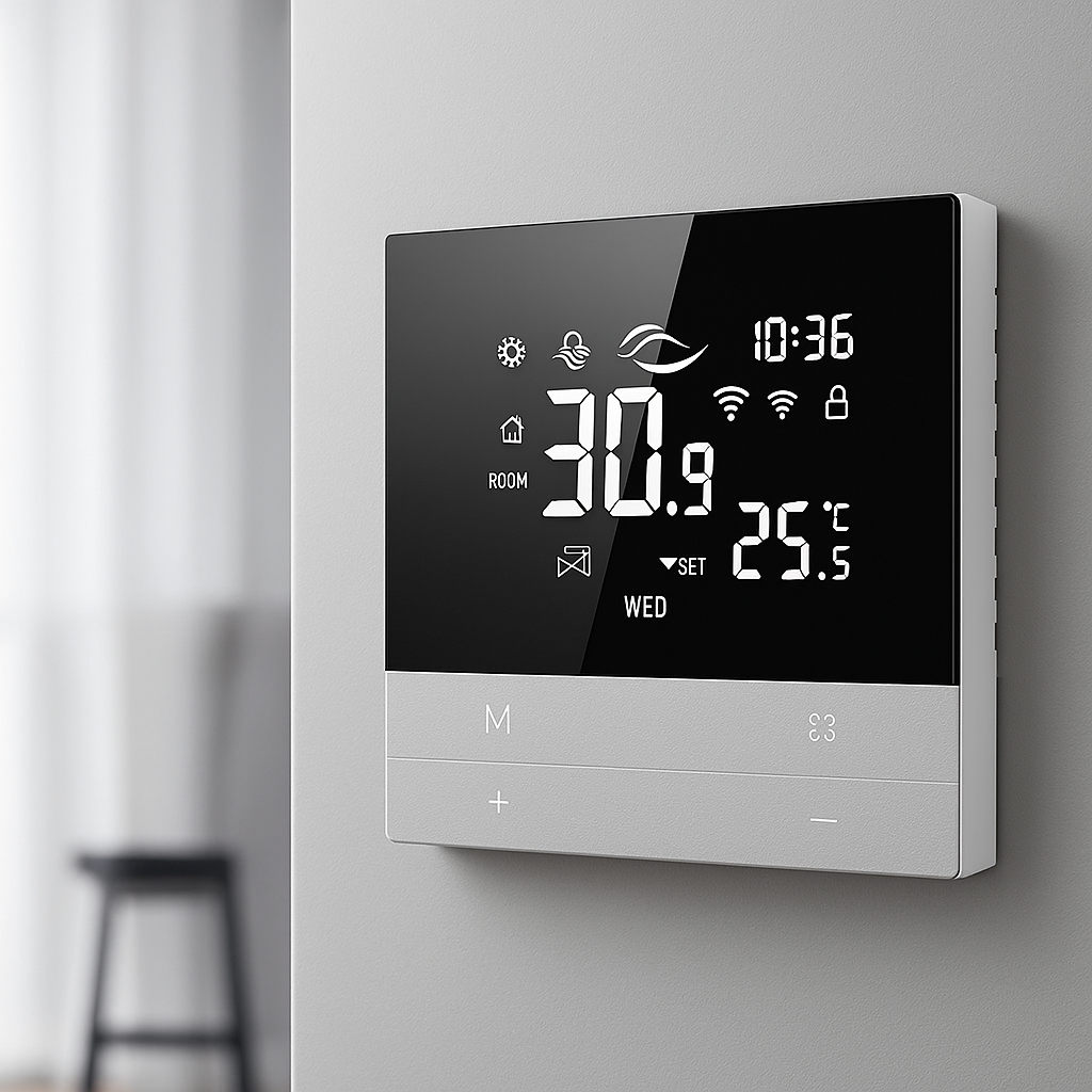 AVATTO Smart WiFi Thermostat for Central Air Conditioning - Compatible with Alexa & Google Home, 3-Speed Fan Control for Heating & Cooling