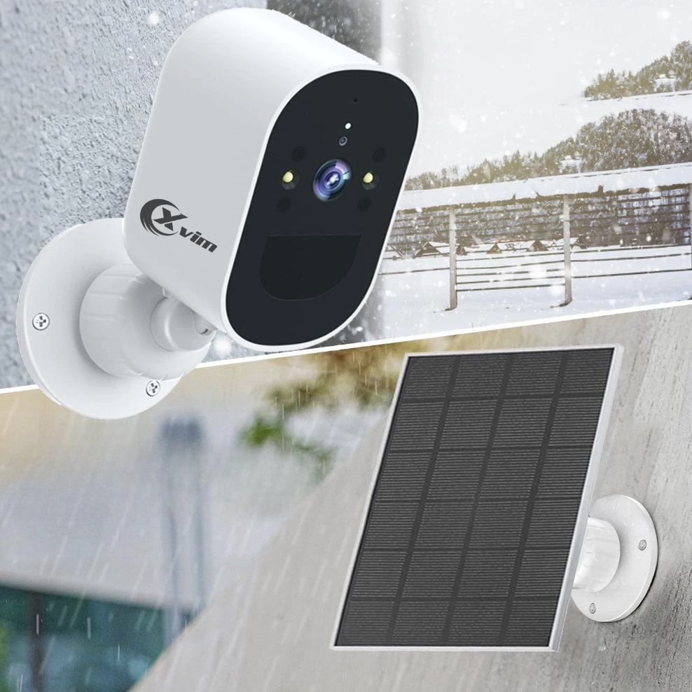 XVIM 4MP Solar Security Camera – Wireless WiFi, Battery Powered, HD Outdoor Home Surveillance