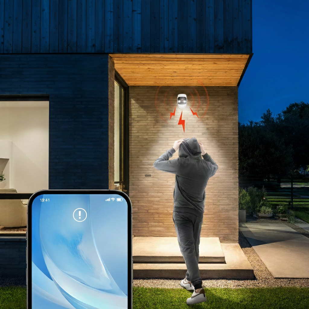 Jennov 2K HD Wireless Security Camera - Indoor/Outdoor with Color Night Vision, IP66 Waterproof, Ideal for Pets & Baby Monitoring