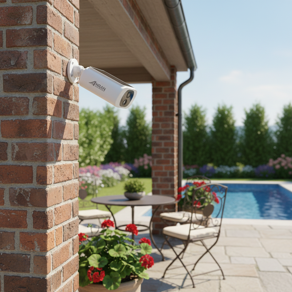 ANRAN 2K Wireless Solar Security Camera - 3MP Outdoor Battery-Powered with Spotlight & Color Night Vision (No NVR Support)