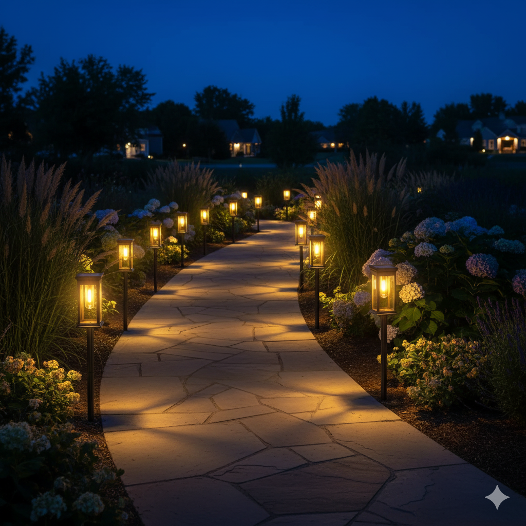 Warm White Solar Pathway Lights: 12Hr Brightness