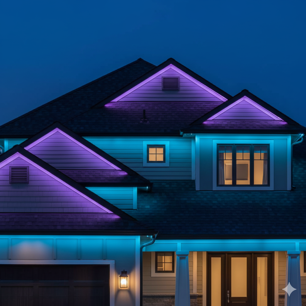 150ft 100ft 50ft Permanent Outdoor Lights Smart RGBIC Outdoor Lights with 75 Scene Modes String Lights with 90 LEDs for Garden