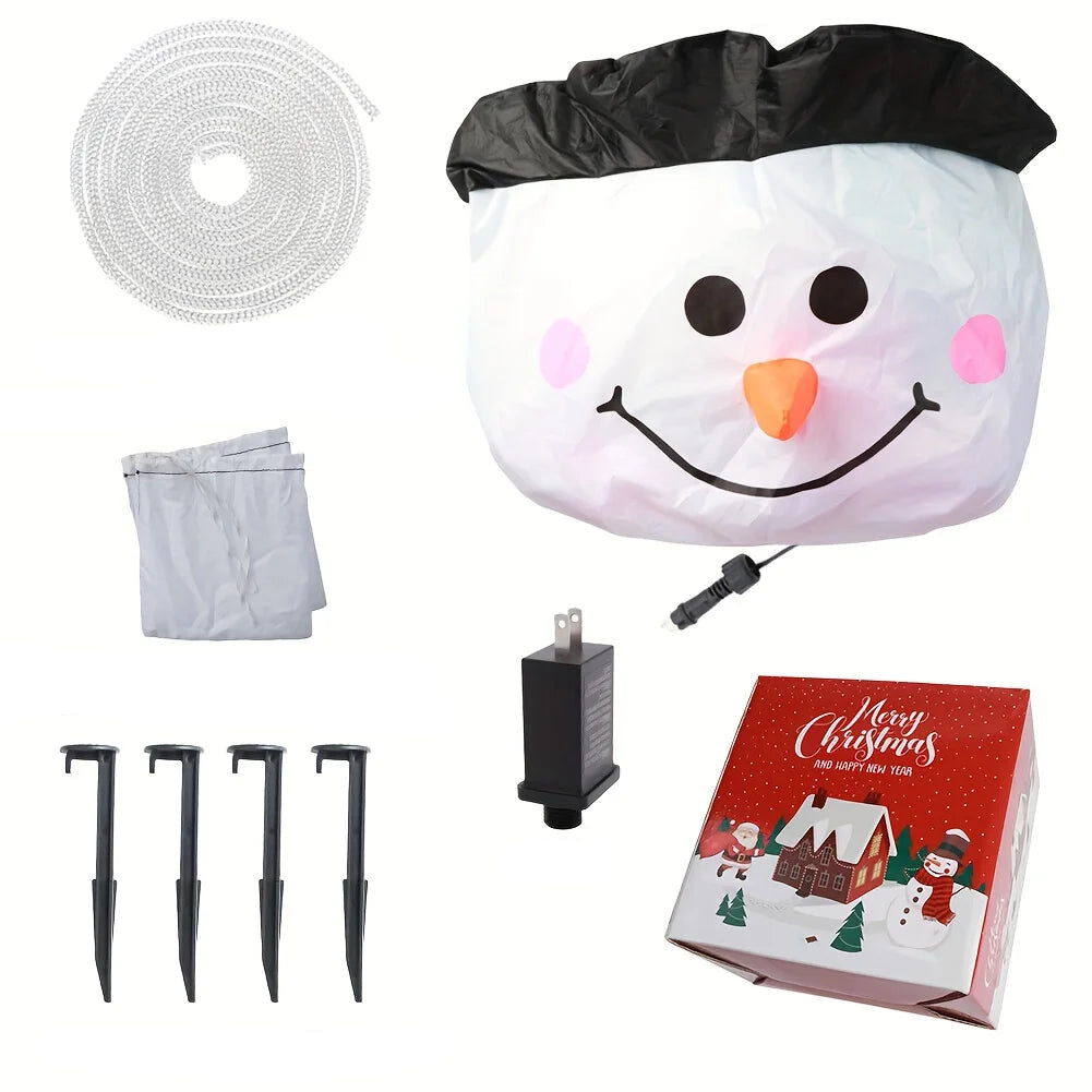 5FT Inflatable Snowman Christmas Decoration with Rotating LED Light