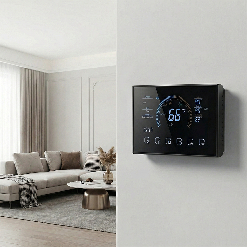 Smart WiFi Programmable Thermostat for Floor Heating - Touchscreen Indoor Temperature Controller by Beca Matter