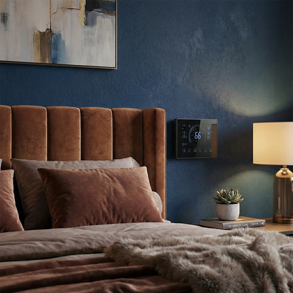 Smart WiFi Programmable Thermostat for Floor Heating - Touchscreen Indoor Temperature Controller by Beca Matter