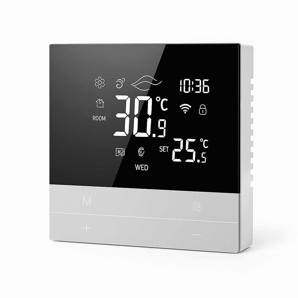 AVATTO Smart WiFi Thermostat for Central Air Conditioning - Compatible with Alexa & Google Home, 3-Speed Fan Control for Heating & Cooling
