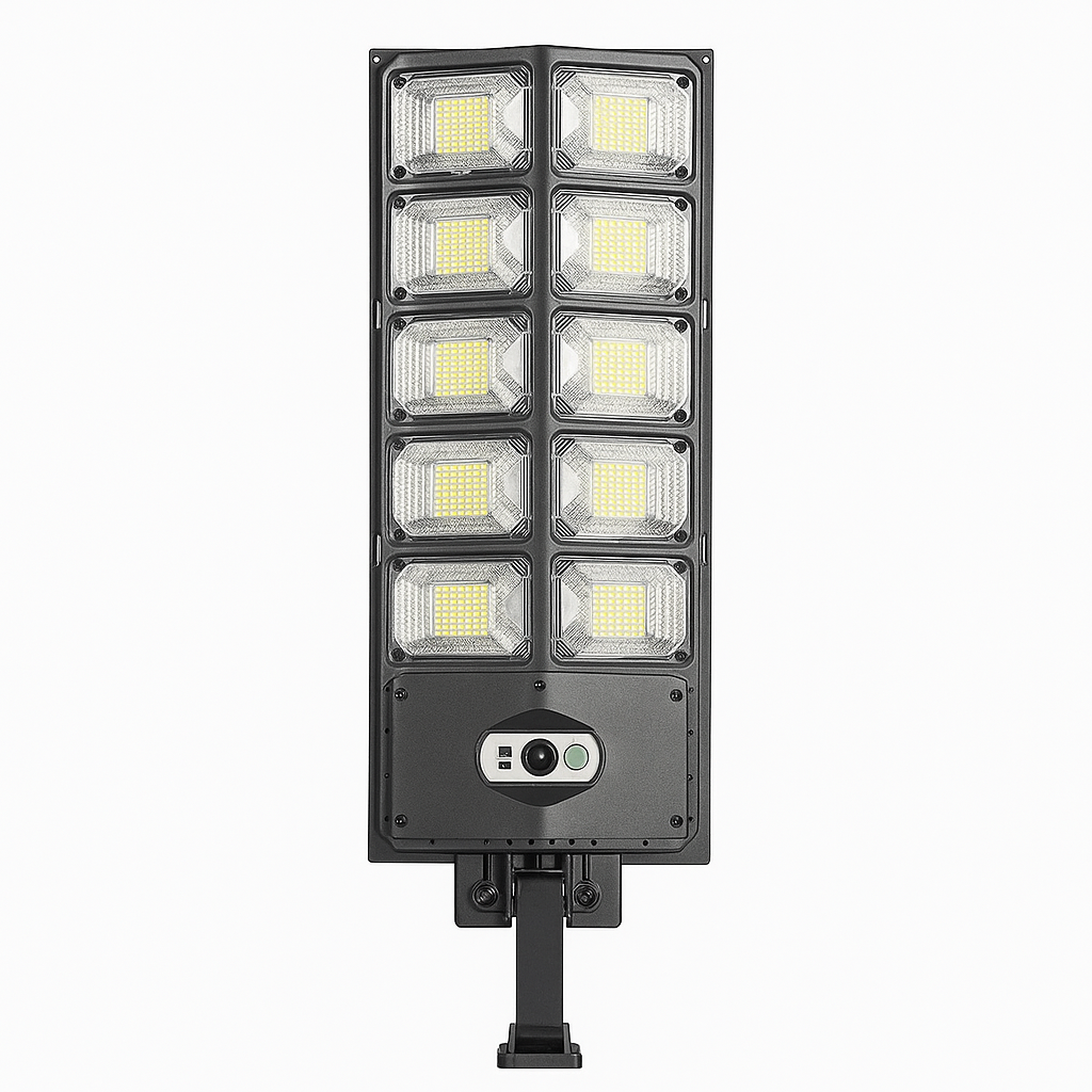 Ultra-Bright 504 LED Solar Street Light with Wide Angle Motion Sensor, Remote Control, Energy Efficient & Waterproof - 4300mAh Battery
