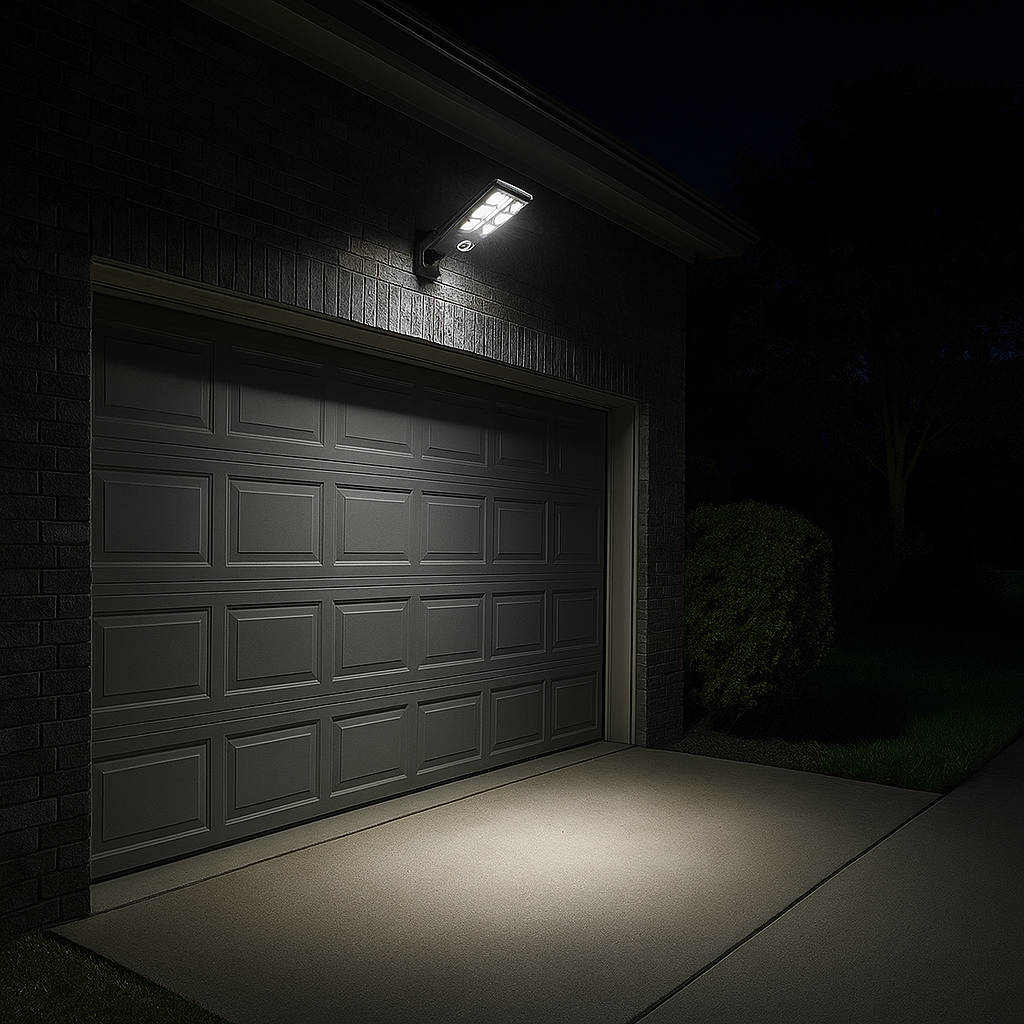 Ultra-Bright 504 LED Solar Street Light with Wide Angle Motion Sensor, Remote Control, Energy Efficient & Waterproof - 4300mAh Battery